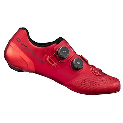 Shimano RC902 S-Phyre Herren Rennradschuhe - Rot - 42 - Fahrradschuhe mit herausragender Passform und steifer Sohle für maximale Kraftübertragung und Komfort beim Rennradfahren.