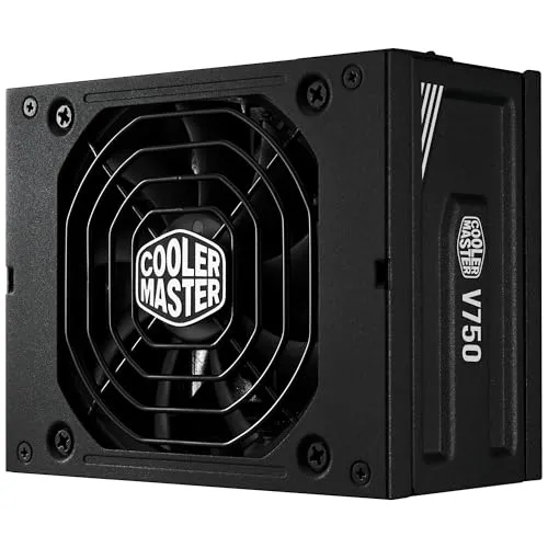 Cooler Master V750 SFX Gold ATX 3.1, EU-Stecker – 750 W 80 Plus Gold PC-Netzteil, vollmodulares Netzteil, SFF/mini-ITX-Netzteil, 92-mm-FDB-Lüfter, PCIe-5.1-Kabel, SFX-auf-ATX-Halterung - Schwarz