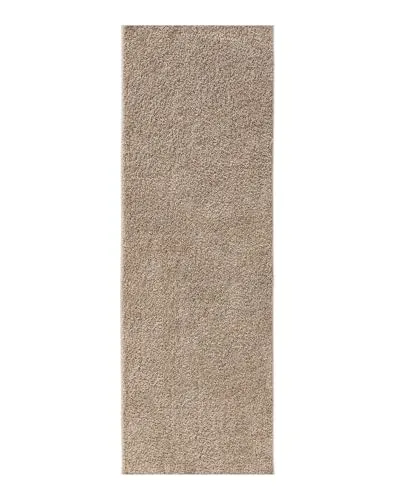 benuta Basic Hochflorteppich Soho - beige 70x200 cm - Kuschelig Weicher Teppich im Minimalistischen Look - Pflegeleicht - Fußbodenheizung Geeignet