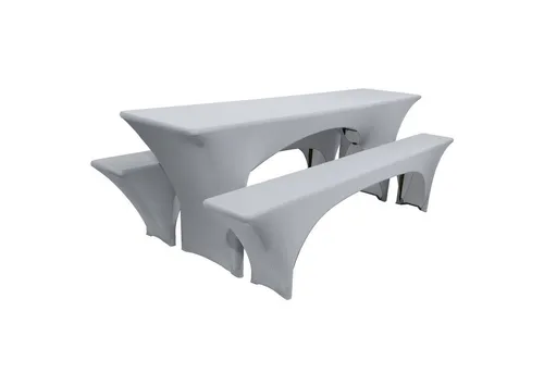 Beautissu Edles Strechhussen Set 3tlg. Victoria in grau von Beautissu