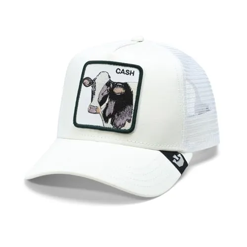 Goorin Bros. Trucker Hat Herren - The Farm, Elfenbeinfarben - Stylische Trucker Cap mit Netzrückwand und verstellbarem Snapback. Individuell bestickter Tieraufnäher sorgt für einen einzigartigen Look. Ideal für Freizeit und Outdoor-Aktivitäten.