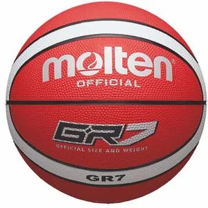 Molten Basketball BGR7-RW, indoor und outdoor, Größe 7, orange/weiß, 650 Gramm, Trainingsball
