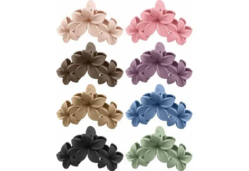 LuxusKollektion Haarklammer Blumen Haarklammer Groß 8 Stück Haarspange Damen Rutschfest Flower