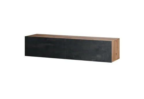 Planetmöbel Flur Möbel Garderobe Hängeschrank 1x 140 cm Gold Eiche