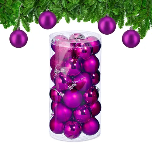 Weihnachtsbaumschmuck Pink von Relaxdays