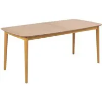 Mid.you Esstisch - Ausziehbar in Natur Eiche - Esstisch ausziehbar von Mid.you, ideal für bis zu 6 Personen. Aus furnierter Eiche mit nostalgischen konischen Beinen, perfekt für den Retro-Stil.