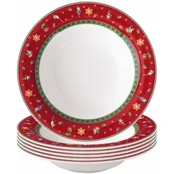Villeroy & Boch Toy's Delight Suppenteller 6er Set in rot von Villeroy & Boch