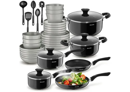 tectake Kochbesteck-Set 39-tlg