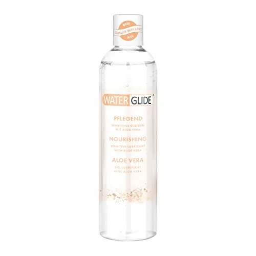 Waterglide Gleitgel Pflegend | Wasserbasiertes Gleitgel für länger anhaltenden Spaß | Vegan | Geeignet für Sex-Spielzeug und Kondome | 300 ml Flasche Sex Gel für Frau und Mann