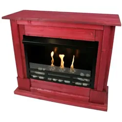 Kaminbau Mierzwa Echtfeuer-Dekokamin Emily Premium – Rot