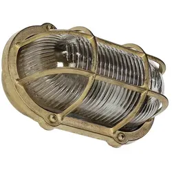 Licht-Erlebnisse Außenlampe Messing Glasschirm in gold von Licht-Erlebnisse