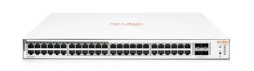 HP Enterprise HPE Aruba Instant On 1830 48G PoE Switch - 48-Port Smart Managed Switch mit 370W PoE, ideal für leise Büroumgebungen dank lüfterlosem Design und umfangreichen Managementfunktionen.