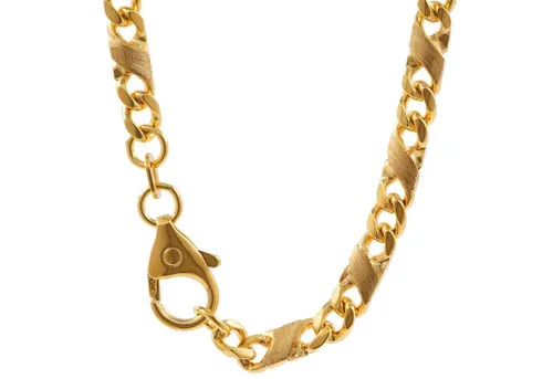HOPLO Goldkette Goldkette Dollar Kette Länge 45cm - Breite 3,5mm - 585-14 Karat Gold, Made in Germany