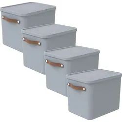 ROTHO MALOJA Aufbewahrungsbox 3er-Set - 3er-Set Aufbewahrungsboxen, ideal für C4-Papier, aus 98% recyceltem Kunststoff, einfach zu reinigen und umweltfreundlich. Machen Sie Ordnung stilvoll!