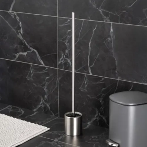 Haushalt International WC-Reinigungsbürste Toilettenbürste mit Halter 10 cm Edelstahl, (1-tlg)