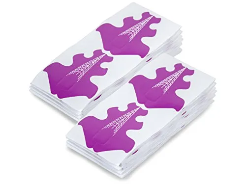 Modellier Schablonen Stiletto - Selbstklebend - Nageldesign Gel Acryl Modellage - 100er Pack