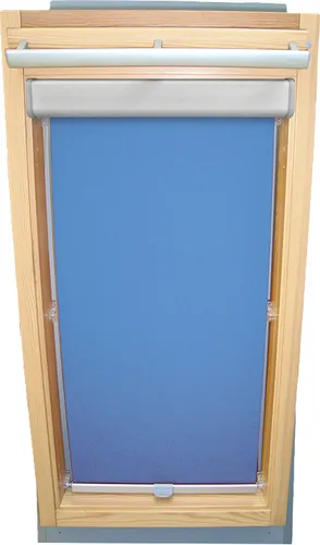 Rollo für VELUX Dachfenster Sichtschutz mit BLENDE und Haltekrallen GGL/GPL/GHL - 206 - mittelblau