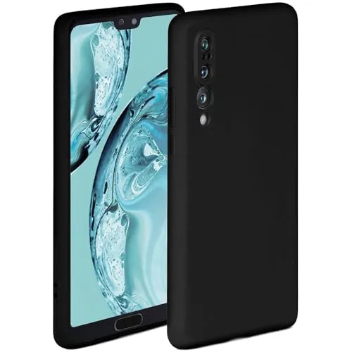 ONEFLOW Soft Case für Huawei P20 Pro Hülle aus Silikon mit Kameraschutz, Silikonhülle mit erhöhtem Schutz fürs Display, Backcover Schutzhülle, weiche Handyhülle, Schwarz