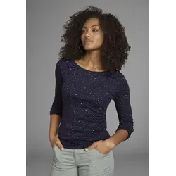 Damen Langarmshirt KANGAROOS, Gr. 44/46, marine gemustert von KangaROOS