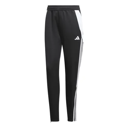 adidas Performance Tiro 24 Trainingshose Damen schwarzweiss XS (30-32) - Trainingsbekleidung mit praktischem Reißverschluss am Beinabschluss und Kordelzug für optimalen Sitz – ideal für sportliche Aktivitäten.