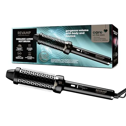 Revamp Thermobürste - Stylingbürste für mehr Volumen und glänzendes Haar, mit Keramik- und Ionentechnologie, schnelles Aufheizen und ergonomisches Design