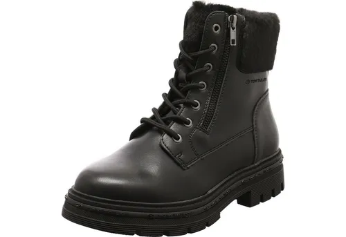 Tom Tailor Damen 8490120011 Mode-Stiefel, Black, 39 EU - Wanderschuhe mit modernem, klassischem Design, ideal für kühle Tage und vielseitig kombinierbar.