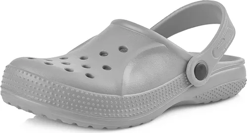 Ladeheid Kinder Mädchen Jungen leichte Eva Clogs Gartenclogs Gartenschuhe KL055 (Grau, 30 EU)