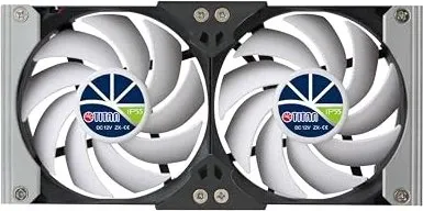 Titan TTC-SC20V2+ Kühlschrank-Doppellüfter - Kühlschränke, leistungsstarker Doppellüfter für optimale Kühlung und Energieeffizienz im Kühlschrank