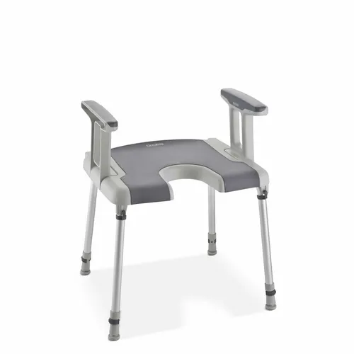 Invacare Hygienehocker Aquatec Sorrento - Duschhocker mit Hygieneausschnitt - Duschhocker mit Hygieneausschnitt für optimale Hygiene und Komfort, ideal für sicheres Duschen und Sitzen.