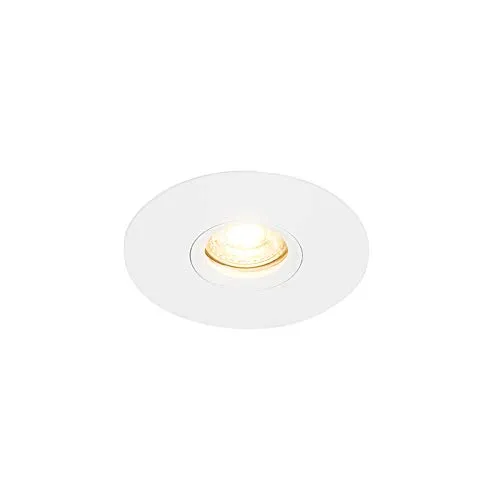 Qazqa - Modern Moderner Einbaustrahler weiß GU10 50mm - Buco I Wohnzimmer I Schlafzimmer - Aluminium Rund - LED geeignet GU10