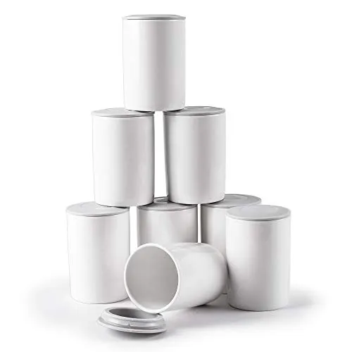 Duronic P8YM2 Joghurtbecher - Ersatzbecher für Joghurtbereiter - Joghurtbereiter: 8 wiederverwendbare Keramikbecher mit 125 ml Fassungsvermögen, ideal für kreative Joghurtvariationen und unterwegs.
