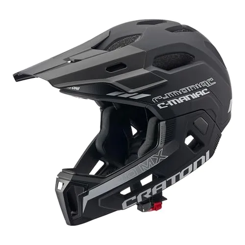 Cratoni C-Maniac 2.0 MX Fullfacehelm - MTB-Helm für maximale Sicherheit - Der C-MANIAC 2.0 MX ist Ihr perfekter Begleiter für anspruchsvolle Trails. Mit leichtem Design, hoher Belüftung und abnehmbarem Kinnbügel bietet er optimalen Schutz und Komfort für lange Touren.