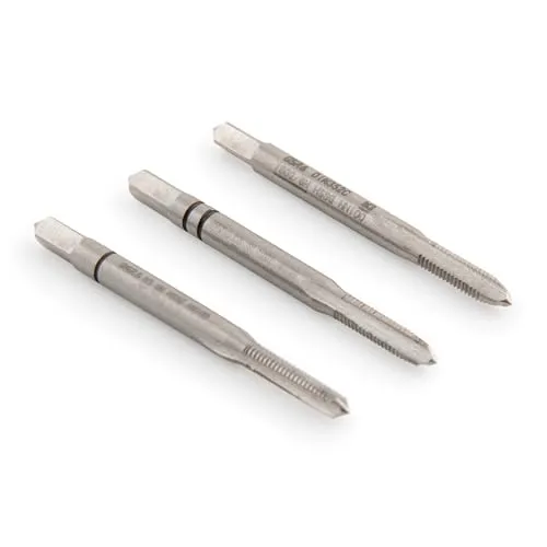 GSR PROFI Gewindebohrer M2,5 Satz HSSG 3 teilig | Handgewindebohrer Set | Gewindeschneider M2,5 | Miniatur Gewindeschneider | Modellbau