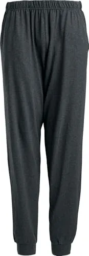 REDBEST Herren-Hose, lang mit Bündchen Single-Jersey anthrazit meliert Größe 58