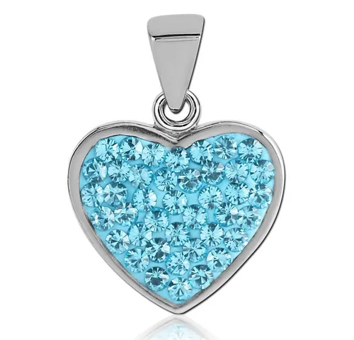 viva-adorno Herzanhänger Kettenanhänger Edelstahl Zirkonia Kristall Damen Mädchen Herz