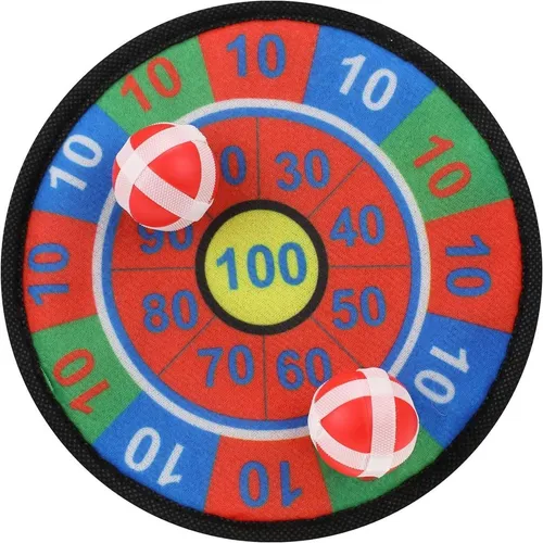 Produktbild Toi-Toys Spiel Mini Dartscheibe Klettband 18cm inkl 2 Bälle