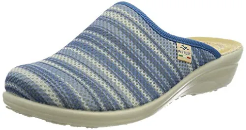 FLY FLOT Damen 855366 Schuh für das Gesundheitswesen, blau, 41 EU - Damen-Hausschuhe mit weichem Lederfußbett und atmungsaktiver Mesh-Oberfläche für höchsten Komfort im Gesundheitswesen.