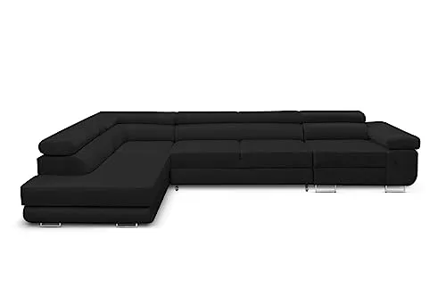 KREATIVE FURNITURE & DESIGN Ecksofa Links mit Schlaffunktion - Sofas & Couches – Geräumige L-Form mit integrierter Bettfunktion und zusätzlichem Stauraum, ideal für Komfort und Funktionalität in Ihrem Zuhause.