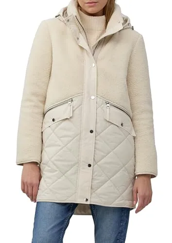 s.Oliver Kurzer Teddymantel im Fabricmix in weiß von s.Oliver