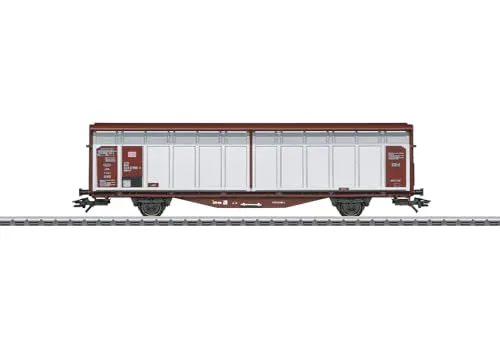Märklin 48016 H0 Schiebewandwagen Hbbillns 305 der DB - Güterwagen im Maßstab H0, detailgetreues Modell des Schiebewandwagens der DB mit einzigartiger Farbgebung und realistischem Design, ideal für Sammler und Modellbahnfans.