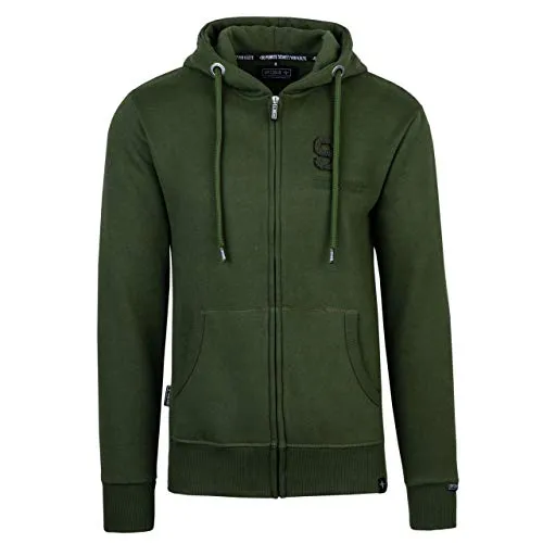 Spitzbub Herren Hooded Zip Sweatjacke in Grün (3XL) - Kapuzenpullover für Herren, stylische Sweatjacke mit Reißverschluss und einzigartigen Details, aus hochwertigem, gemütlichem Stoff für optimalen Tragekomfort.