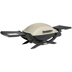 Weber Gasgrill Q 2000, Titanium grau - Grill für unterwegs, kompakt und leicht mit 18,59 kg, ideal für Camping und Balkon. Hochwertige Verarbeitung in stylisher Titanfarbe.