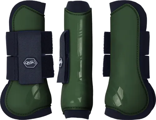 ARBO-INOX Hartschalengamaschen für Pferde - Pony, deep Forest - Hochwertige Hartschalengamaschen mit Neoprenfutter, ideal zum Schutz vor Verletzungen. Leicht anzubringen mit Klettverschluss und in auffälligen Farben erhältlich. Perfekt für Reiter und Pferd!