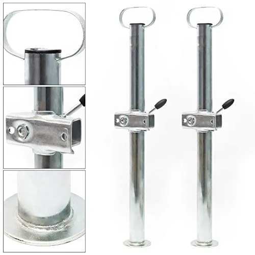 Wiltec Stützen für Anhänger 700 mm x ø 49 mm