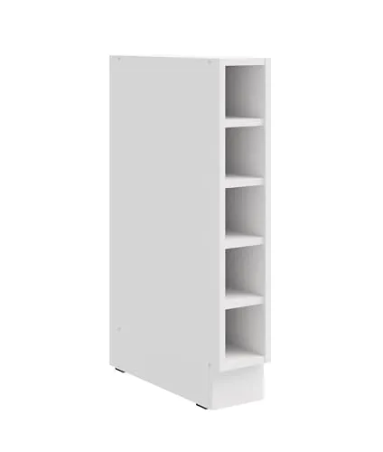 Küchen Unterschrank Regal 15 cm Weiß in weiß von Küchenpreisbombe