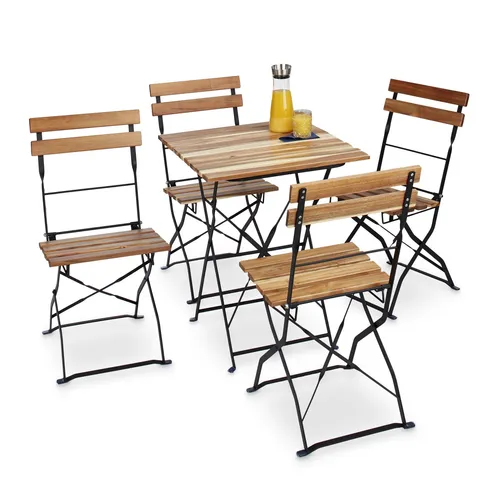 Klappbarer Gartenstuhl - anthrazit aus Stahl - Robuster Gartenstuhl für den Außenbereich, klappbar und platzsparend, ideal für entspannte Stunden im Garten oder auf der Terrasse.
