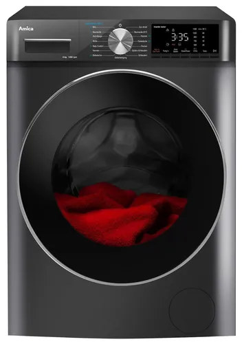 Amica Waschmaschine WA 484 085 G - 8 kg, 1400 U/min, Energieeffizienz A - Waschmaschinen mit AquaStop, SteamTech und Kindersicherung für höchste Sicherheit und Pflege Ihrer Wäsche. Ideal für Familien mit hohem Waschbedarf.
