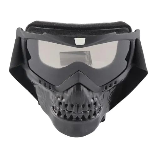 motorrad Maske und Brille für Motorrad, Dirt Bike, ATV, UV-Schutz, Abnehmbare Brille, Gesichtsmaske für Outdoor-Aktivitäten, Ski, Snowboard