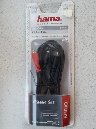 Hama Klinke-Adapter PC Y Splitter 1x 3,5mm Klinken-Stecker auf 2x Klinken-Buchse
