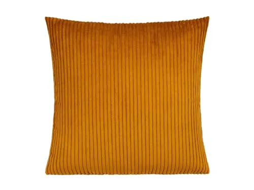 beties HYggelig No.2 Samt Block Cord Kissenhülle ca. 50x50 cm Kissenbezug in Raumausstatter Qualität aus deutschem Unternehmen (kurkuma-gelb)